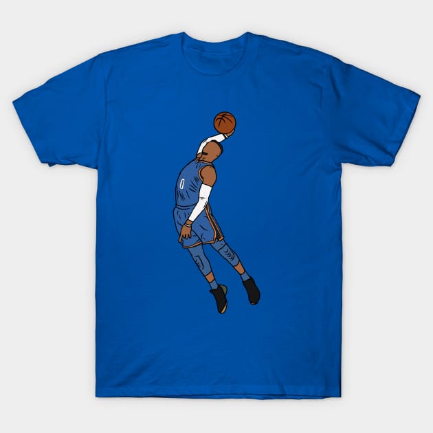 Russell Westbrook Slam Dunk T-Shirt by rattraptees